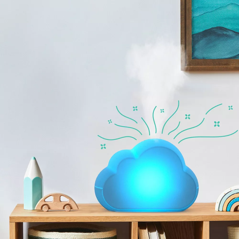 Cloud‑Shaped Cool Mist Humidifier with Multi‑Color Mood Night Light
